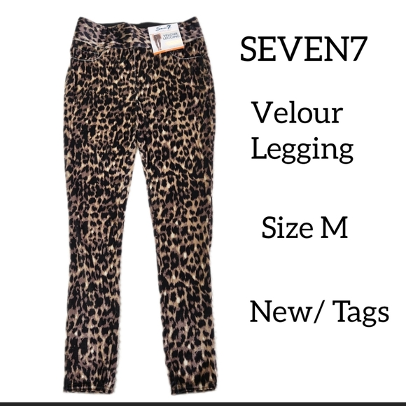 SEVEN7 VELOUR LEGGING CHEETAH PRINT SIZE M NEW WITH TAGS - Picture 14 of 14